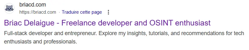 SERPs title tag exemple